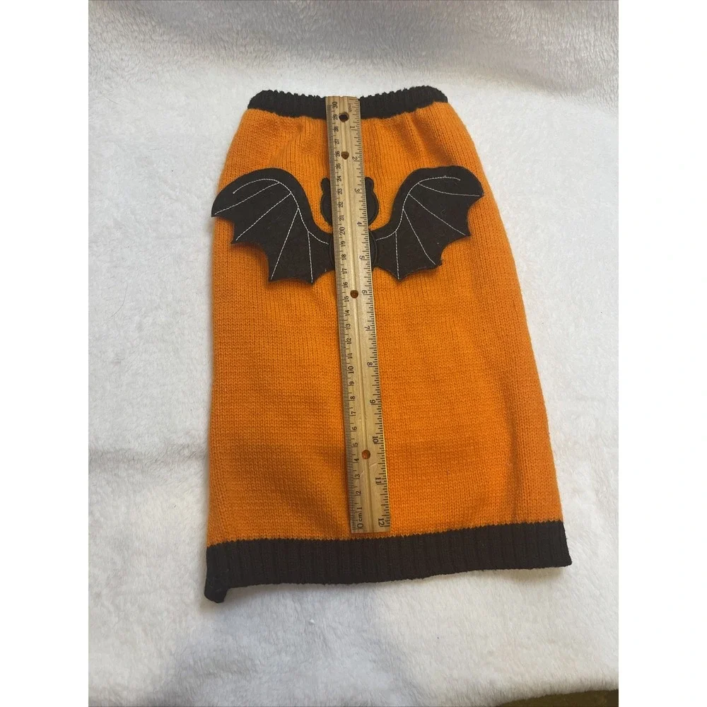 Halloween‎ Dog Sweater Bat Applique Pet Costume Apparel Clothes Orange